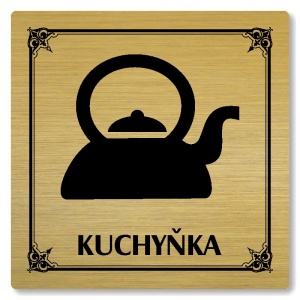 Kuchyňka, 100x100mm, zlatá, Nebraska